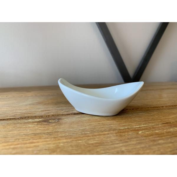 Amuse bouche Mini Gondole blanche 0.03l, 5.2x9x3.5 cm