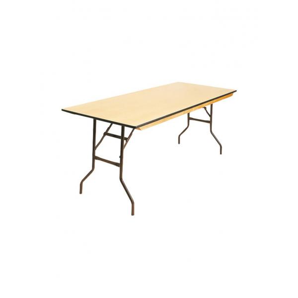 Table Antoine 200x100x76 cm plateau bois, piétement métal