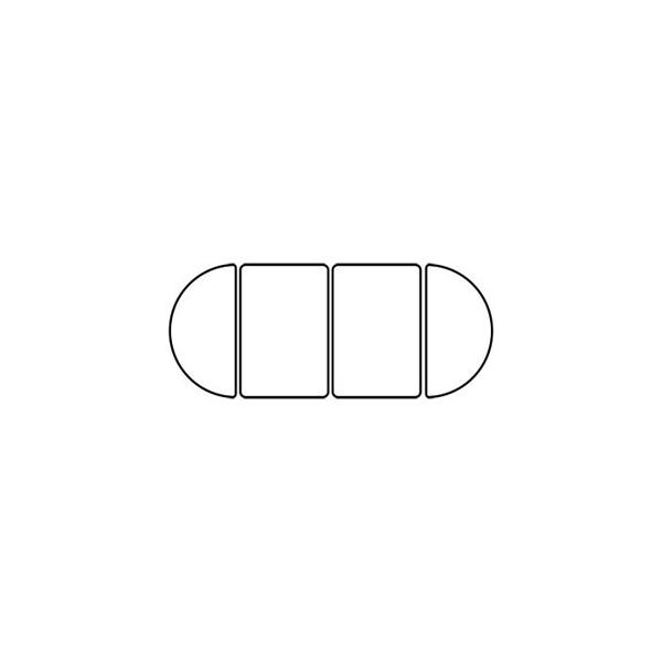 Table ovale modulable