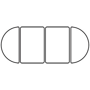 Table ovale modulable