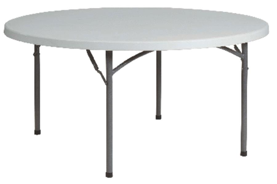 Table plume résine Ø180cm, H74cm, 29.30 kg  10/12 personnes